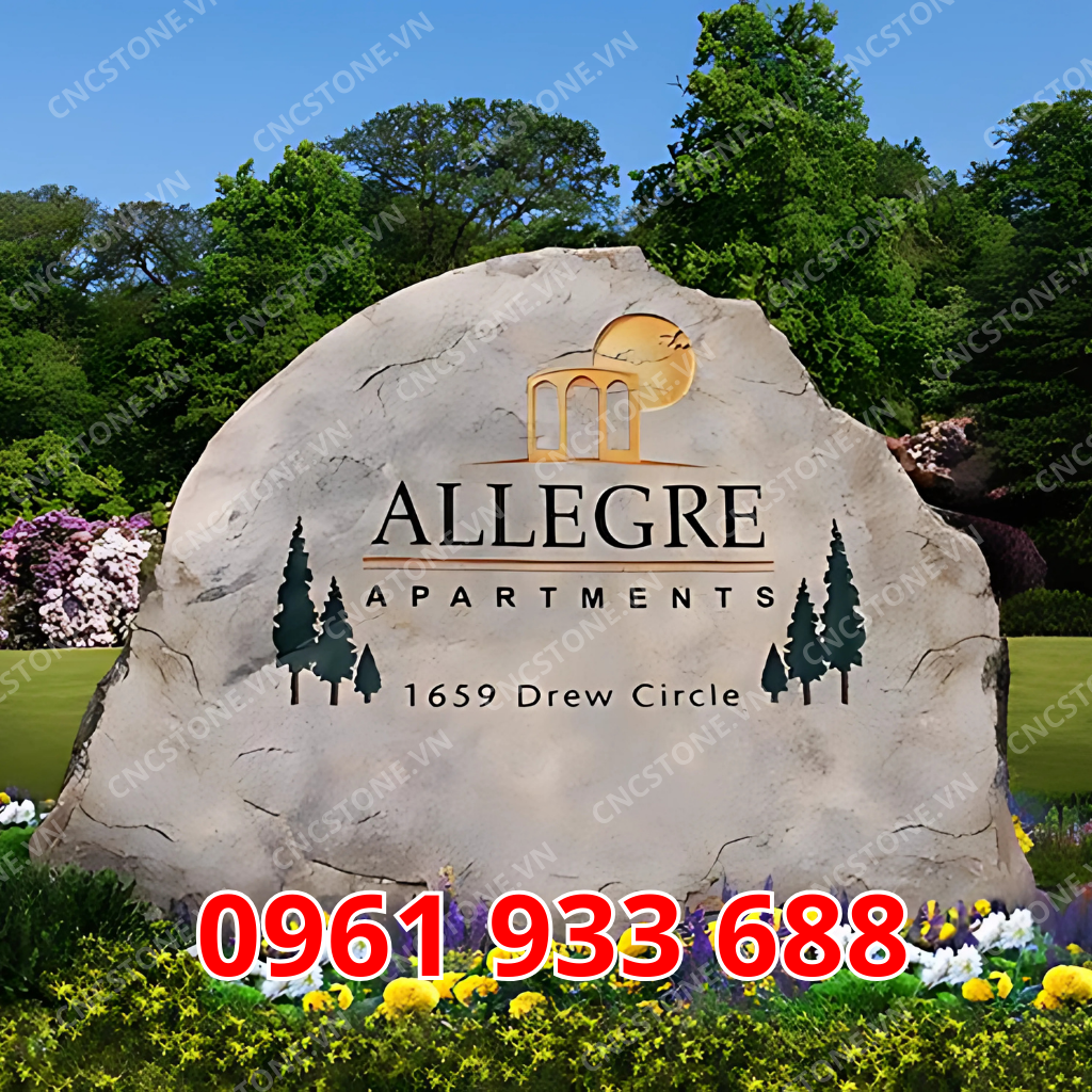 Bảng hiệu đá điêu khắc