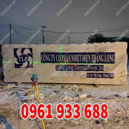 Bảng hiệu công ty bằng đá cẩm thạch trắng cao cấp