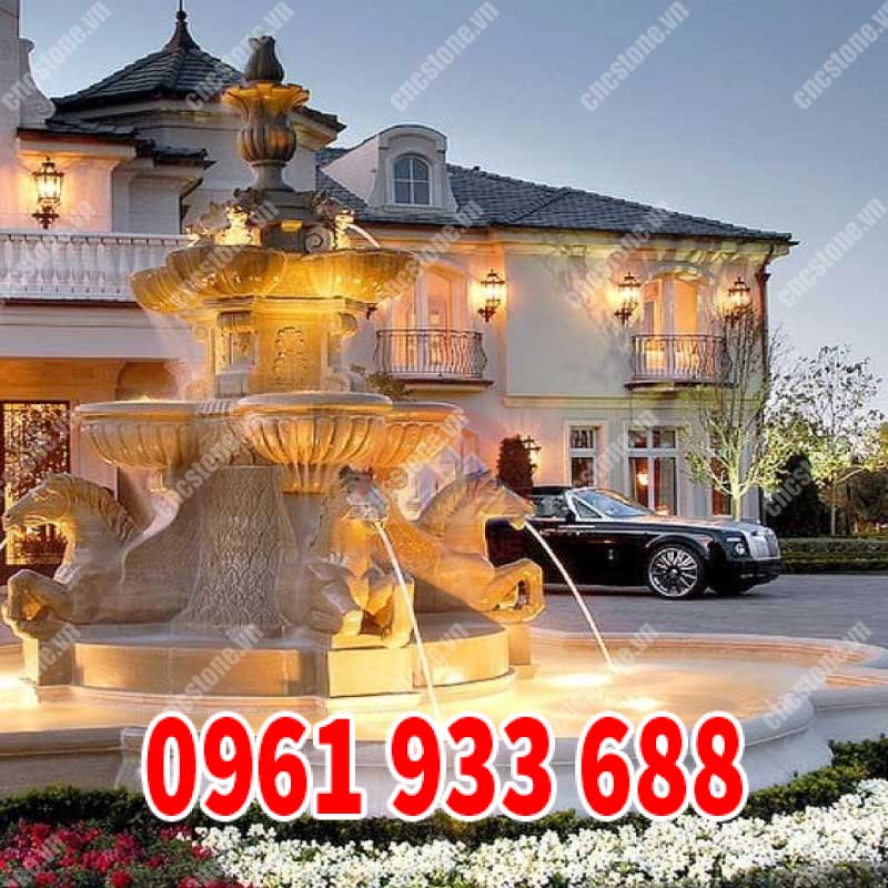 Mẫu đài phun nước bằng đá Châu Âu