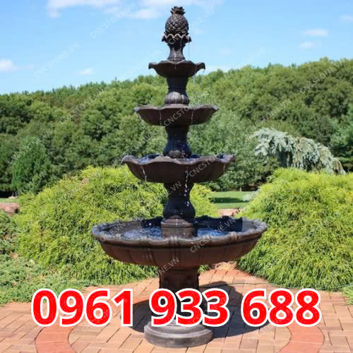 Đài phun nước đá đen kim sa 