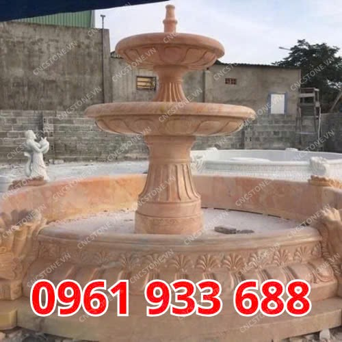 Đài phun nước bằng đá Hồng